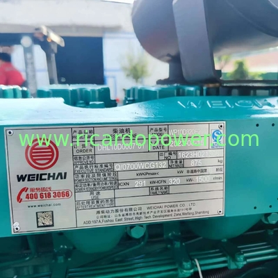 200KW 250KW Weichai Diesel Generator Set 230/400V With Water Heater